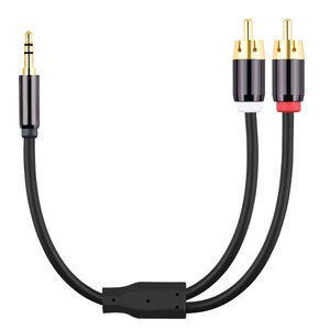 <span class=keywords><strong>สาย</strong></span>แยกเสียง 35 มม. เป็น Dual RCA พร้อมปลอกหุ้ม PVC และตัวนำทองแดงปราศจากออกซิเจน มีสินค้าในสต็อก - Product Image 2