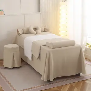 Spa-Bettunterlage Massagetisch Lattenwäsche Spa-Set Premium-Mikrofaser-Flachwäsche für Massagetisch