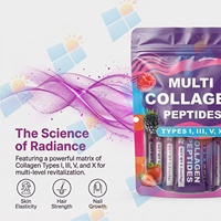 Poudre de peptides de collagène en vrac, 30 sachets individuels, saveur fruits rouges mélangés, fabricant de collagène en marque blanche pour les marques