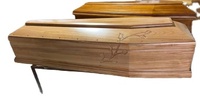 Suministros funerarios Fabricantes de fábrica Ataúd de madera personalizado sin pintar ataúdes y ataúdes de tamaño de grabado personalizado