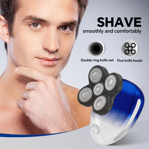 Five-Blade Bald Stainless Steel Rotary <b>Shaver</b> Waterproof USB Charging for <b>Face</b> Household Hotel Use Household <b>Shaver</b> - Product Image 2