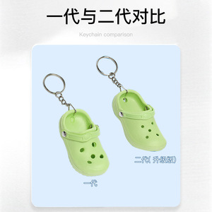 Venta al por mayor 3D Pvc llavero encantador lindo pareja amante plástico espuma <span class=keywords><strong>goma</strong></span> zapatilla sandalia llavero Mini <span class=keywords><strong>EVA</strong></span> Mini Zueco zapatos llaveros - Product Image 2