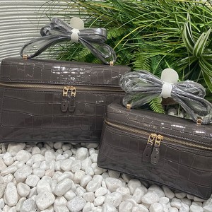 Wow Lp Lunch Box <b>Bag</b> Crocodile Pattern Genuine Leather Zipper <b>Small</b> Square Shoulder <b>Bag</b> For Women - Product Image 4