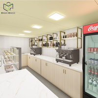 Café conteneur populaire de 20 pieds, restaurant rapide en conteneur, kiosque, café mobile