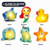 Jouet de bain lumineux gonflable pour enfant, jouet aquatique rotatif en caoutchouc, baleine et tortue marine électrique LED personnalisées pour l'extérieur