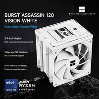 Thermalright Burst Assassin 120 VISION BLANC LCD CPU Cooler 6 tuyaux de chauffage double ventilateur pour assemblage de PC