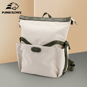 Kingsons Women's <b>Mini</b> Bag Ivory White Vertical Square Ultra Lightweight Zipper Closure Leisure Travel <b>Backpack</b> - Product Image 1