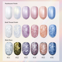 ZRKGEL Gel de texture effet perle 6 couleurs, Gel de nail art créatif pour salon, vente en gros pour fournisseurs de produits pour ongles, sans TPO ni HEMA