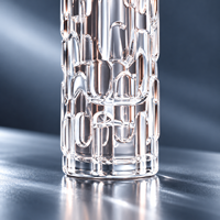 Flacon pulvérisateur de parfum en verre transparent gaufré de 10 ml avec bouchon rose doré, flacon atomiseur de parfum portable pour voyage