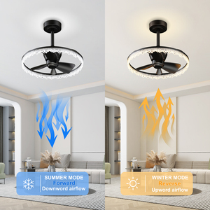 19.7'' Elegant Crystal Ceiling Fan Light with APP & Remote Control Reversible 6‑Speed Fan Dimmable LED 3000K‑6500K for Bedroom - Product Image 5