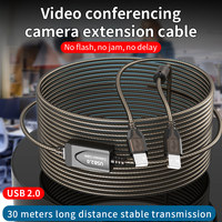 Cable Repetidor USB 2.0 Activo DFX de 15m, Cable de Datos Premium de Cobre Estañado Tipo A Macho a Macho para Conexión a Máquinas Host