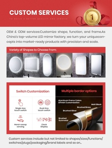 Lumières rondes de miroir de la conception d'écran tactile LED de la salle de bains intelligente IP65 anti-buée imperméable moderne de 24 pouces - Product Image 4