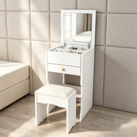 Ensemble de meuble-lavabo autoportant moderne et minimaliste, durable, avec armoire de rangement intégrée pour petits espaces, chambres et dressing