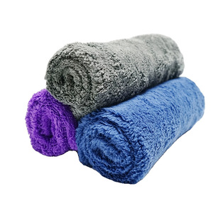 Toalla de microfibra para lavado de autos 40x40 cm 350Gsm, paño de limpieza absorbente de coral fleece para el cuidado del vehículo - Product Image 4