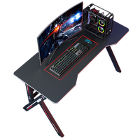 G2 Pro Gamer Table LED Caractéristique Ergonomique Cadre en acier MDF épais Pieds antidérapants pour équipement lourd Bord incurvé moderne