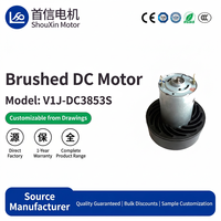Moteur à vide DC compact 7,4 V à 24 V, unité de moteur d'aspiration cylindrique avec base de montage adaptée pour les lignes de production de nettoyeurs