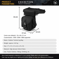 Sac de jambe tactique, sac banane multi-poches pour la randonnée, le camping et les voyages