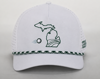 Casquette de baseball personnalisée en corde, résistante à l'eau, 5 panneaux, haute performance, perforations découpées au laser, broderie logo, snapback pour homme