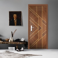 Porte peinte écologique, composite bois massif, porte de chambre moderne minimaliste, porte de chambre en bois massif, bois naturel, porte d'entrée