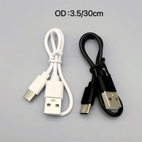 Câble de charge USB-C portable, court, USB vers Type-C, charge rapide 2A, 30cm 50cm, cordon en PVC, câble de charge court USB-A vers Type-C