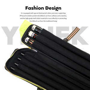 <b>Pool</b> Cue Case 3x4,<b>Pool</b> Stick Case 3 Sticks with <b>Accessory</b> Zipper Pockets,Cue Stick Case with Shoulder Strap Handle,Billiard <b>Pool</b> - Product Image 4