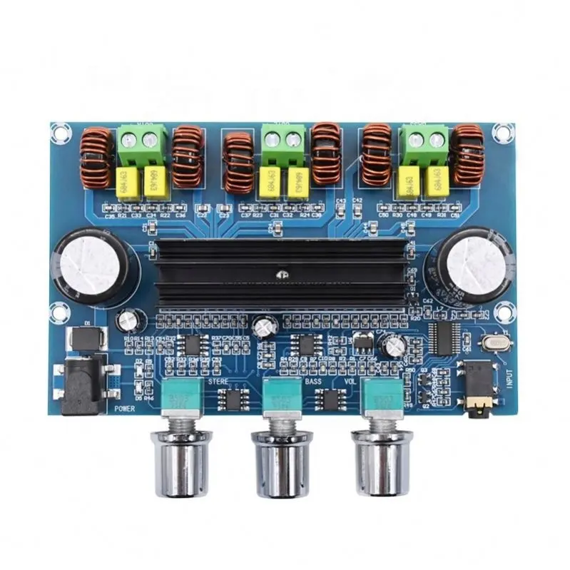 Placa amplificadora de potencia Digital estéreo BLE 5,0 TPA3116D2 50Wx2 + 100W 2,1 canales Audio Bass Subwoofer AUX AMP módulo