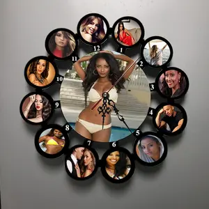 Rubysub 12 inch hình tròn MDF tùy chỉnh gỗ thăng hoa đồng hồ treo tường khung ảnh khoảng trống - Product Image 1