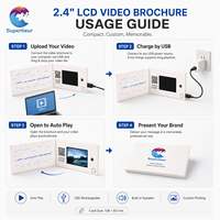 Superlieur Unique Luxury, mini brochure vidéo avec écran LCD de 2,4 pouces, carte de visite pour invitation VIP et cadeaux de réseautage professionnel