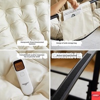 Fauteuil à bascule gonflable individuel de luxe en tissu contemporain, portable et personnalisé - Écologique, imperméable et durable pour l'extérieur et la chambre