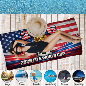 Serviettes <span class=keywords><strong>de</strong></span> plage drapeau national prêtes à être expédiées et personnalisées – Serviettes <span class=keywords><strong>de</strong></span> <span class=keywords><strong>bain</strong></span> en gros pour le match <span class=keywords><strong>de</strong></span> football USA-Canada-Mexique 2026 – OEM - Product Image 3