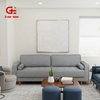 Wohnzimmermöbel Stoffsofa Ecksofa Schlafsofa für Kleine Räume Modernes Sofa-Set Möbel mit Ottoman