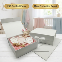 Boîte pliante magnétique personnalisée AOPA avec ruban, fabricant |   Boîte cadeau à fermeture magnétique et impression de logo sur papier de soie