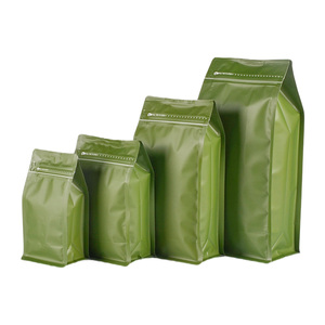 Nhà Máy Giá PET + AL + NY + PE Chất liệu vuông đáy phẳng nhôm lá cà phê đóng gói túi với van bao bì nhựa Túi kho - Product Image 5