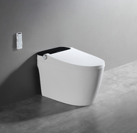 Kloset Bidet Otomatis Pintar dengan Sistem Siram Otomatis, Layar LED, Remote Control, Konstruksi Keramik S-Trap