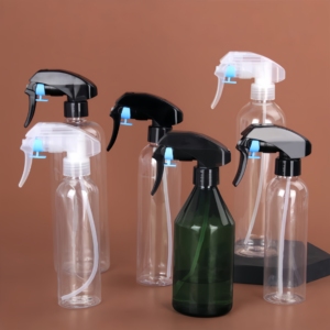 Vente flash 100ml 200ml 300ml 500ml Bouteille pulvérisateur à gâchette en plastique PET <span class=keywords><strong>vert</strong></span> ambre transparent pour l'eau, les liquides, les cosmétiques, le <span class=keywords><strong>shampoing</strong></span> - Product Image 2