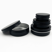Boîtes vides personnalisées 5g 10g 20g 30g 50g 60g 100g 150g 200g 250g 1oz 2oz 4oz 8oz argent noir or métal aluminium bougie bocal boîtes