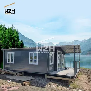 Rumah modular prefab yang dapat disesuaikan kabin lipat rumah seluler Polandia
