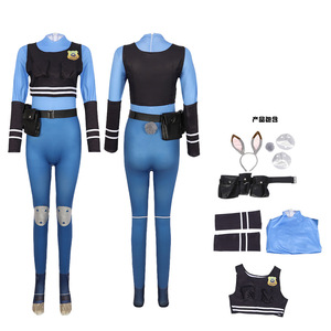 Judy Rabbit Nick Fox Sloth películas Cosplay disfraces niño conejito policía uniforme traje Halloween fiesta ropa <span class=keywords><strong>pareja</strong></span> familia <span class=keywords><strong>disfraz</strong></span> - Product Image 6