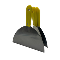Prix usine peinture grattoir lames jaune poignée en plastique pleine queue peinture grattoir outil Flexible miroir mastic couteau grattoir