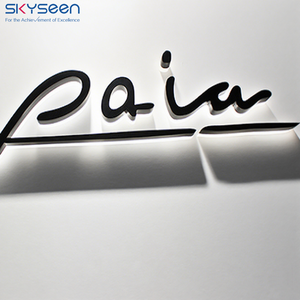 SKYSEEN Marketing Custom Led segno lettere scritte a mano felice LOGO LED luce calda decorazione della parete per Home Café negozi di Dessert - Product Image 2