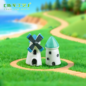 <span class=keywords><strong>Casa</strong></span> de Molino de Viento Weij, Adornos de Micropaisaje con Musgo, Artesanías Decorativas de Paisajes con Suculentas, <span class=keywords><strong>Casa</strong></span> Castillo - Product Image 4