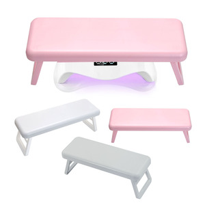Coussin de repos de bras à ongles pliable multifonctionnel Rose Violet Support d'éponge pour salon Manucure <span class=keywords><strong>Table</strong></span> Bureau Repose-main Outil de tapis - Product Image 1