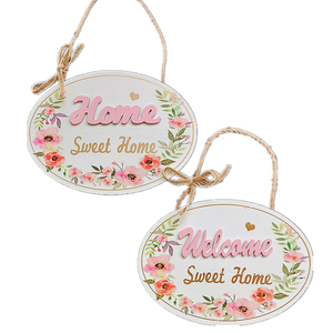 European Style Wooden Doorplate Wood <strong>Welcome</strong> Sign <strong>Board</strong> for Front Door Home Decoration - Product Image 4