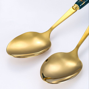 Chất lượng cao thép không gỉ bảng thìa và dĩa Đảng đá cẩm thạch hiệu ứng thiết lập dao kéo - Product Image 4