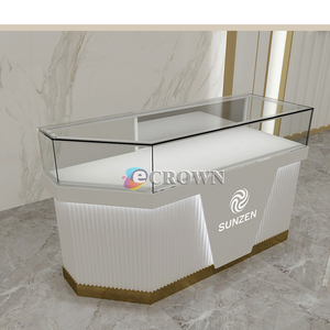 Retail Store Mall Counter Shop Design Treasure Display Retail Shop <strong>Re</strong> Shop Jewelry Display showcase Counter OEM - Product Image 4
