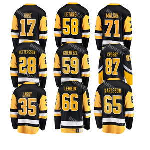 Özel penguenler Pittsburgh buz hokeyi Jersey işlemeli gömlek dikişli üniforma spor giyim #87 #71 Malkin #66 Lemieux #58 #17 - Product Image 1