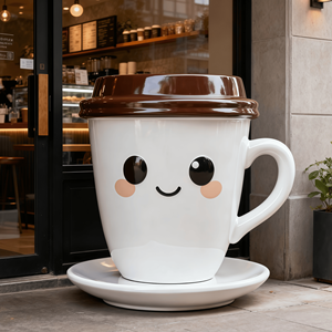 ถ้วยเรซินขนาดใหญ่รูปปั้นการ์ตูนชานมร้านกาแฟตกแต่งของใช้ในครัวเรือนกำหนดขนาดและสีได้เอง - Product Image 4