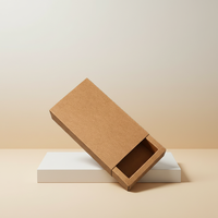 Boîtes à tiroirs rectangulaires prêtes à l'emploi, emballages pliables en papier kraft, carton blanc opaque, vente en gros, dorure à chaud, cadeaux et artisanat