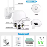 Kamera Jaringan HD PTZ IP Kamera Pengawasan Keamanan Rumah Luar Ruangan Penglihatan Malam Deteksi Gerakan Audio Dua Arah WIFI