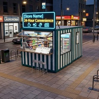 Conteneur de 10 pieds pour restauration rapide, kiosque de café préfabriqué en acier, bureau à domicile préfabriqué, bar extérieur pour appartement